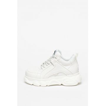 Pantofi sport wedge de piele ecologica Corin