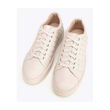 Tenisi dama  din piele naturala - crem