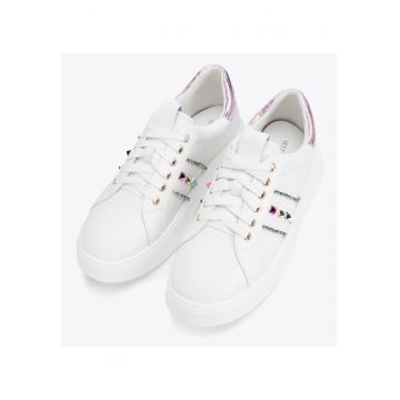 Tenisi dama  piele ecologica - alb