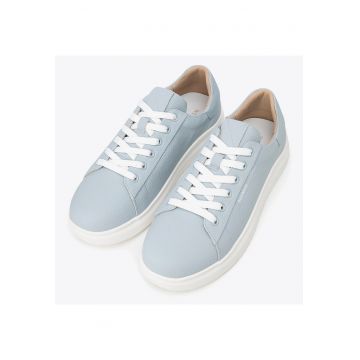 Tenisi dama  piele naturala - albastru - talpa din cauciuc