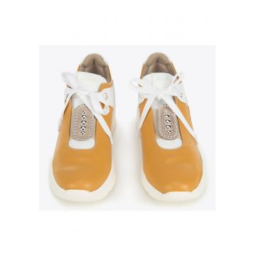 Tenisi dama  piele naturala/sintetic - galben