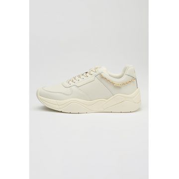 Pantofi sport de piele cu aspect masiv