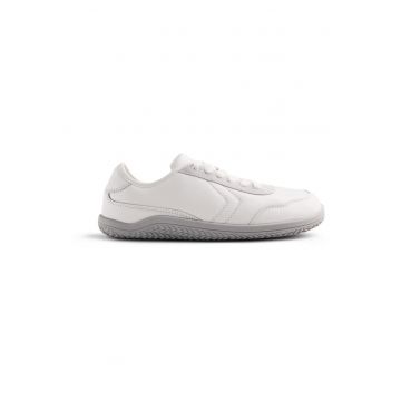 Pantofi sport de piele cu aspect texturat - Alb