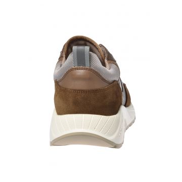 Pantofi sport din piele cu insertii din plasa