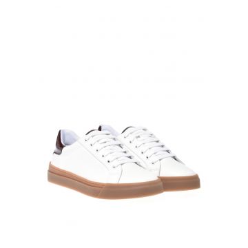 Pantofi sport din piele cu model uni