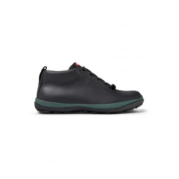 Pantofi sport impermeabili de piele Peu Pista GM 943 - Negru stins/Verde deschis