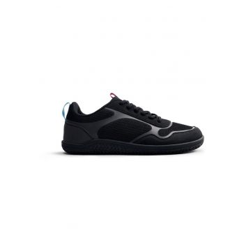 Pantofi psort de plasa si piele ecologica cu talpa flexibila - Negru