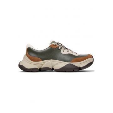 Pantofi sport cu piele si garnituri din piele nabuc Karst 2