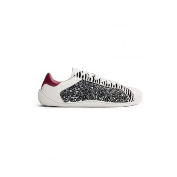 Pantofi sport de piele cu aspect stralucitor Barefoot - Gri inchis