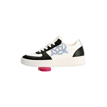 Pantofi sport de piele cu insertii de piele intoarsa