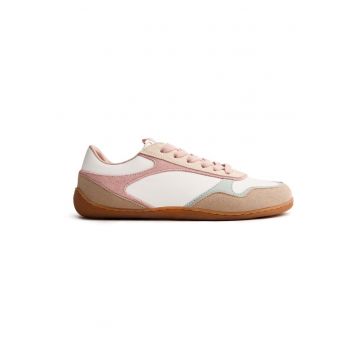 Pantofi sport low-cut cu model colorblock - Roz