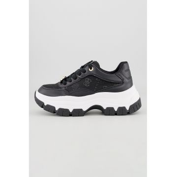 Pantofi sport de piele ecologica cu insertii textile