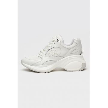 Pantofi sport din piele si material textil cu aplicatie logo Zuma