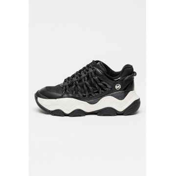 Pantofi sport din piele si material textil cu sireturi decorative Atlas