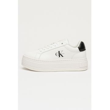 Pantofi sport din piele si piele ecologica cu talpa flatform