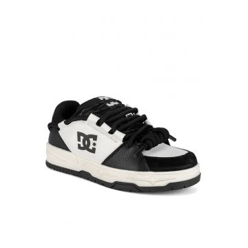 Tenisi barbati  piele naturala - alb/negru -