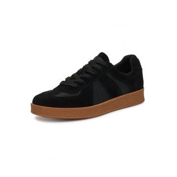 Tenisi dama -  DJF385-1 - negru - piele naturala