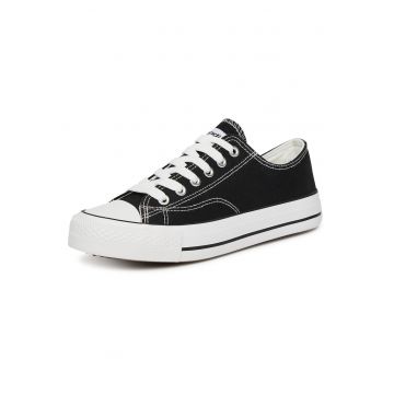 Tenisi pentru dama -  textil - alb/negru