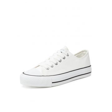 Tenisi pentru dama -  textil - alb