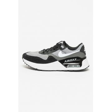 Pantofi sport cu detalii de piele intoarsa Air Max SYSTM - Negru - Alb - Gri inchis - 10
