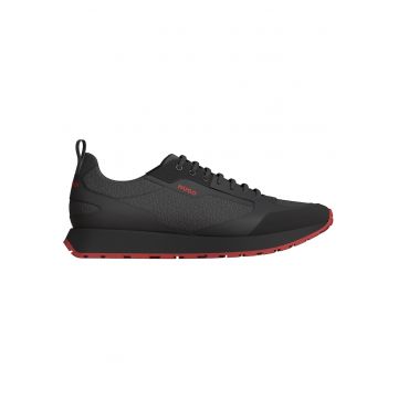 Pantofi sport cu logo Icelin Runn - Rosu/Negru