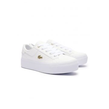 Pantofi sport din piele cu platforma Ziane - Alb
