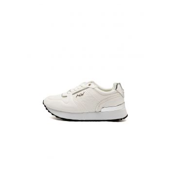 Pantofi sport din piele ecologica cu talpa wedge Eridana Chic - Alb