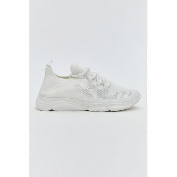 Pantofi sport din plasa cu model uni