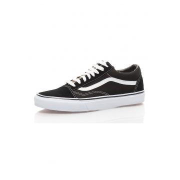 Tenisi cu cusaturi contrastante Old Skool VD3HY28 - Alb/Negru