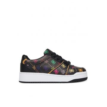 Pantofi sport dama -  BLKMU FLPMAY - piele ecologica - negru/multicolor