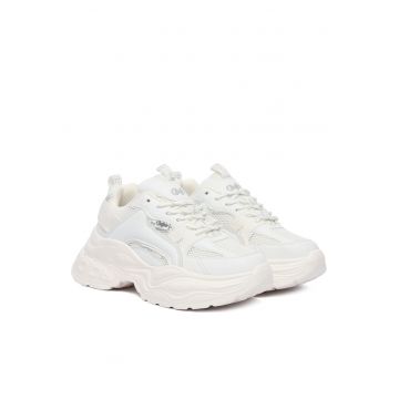 Pantofi sport dama -  piele ecologica - albi