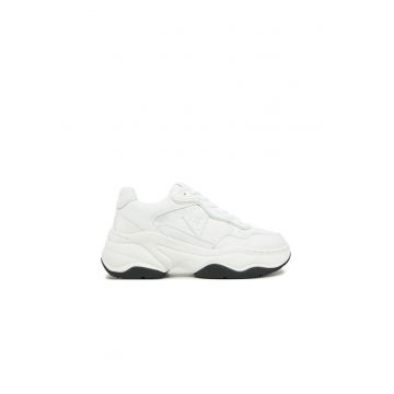 Pantofi sport dama -  piele ecologica - albi -