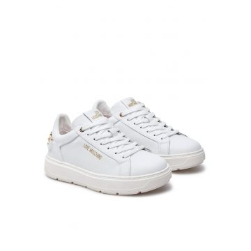 Tenisi dama  JA15394G0LIA010A - piele naturala - alb/auriu -