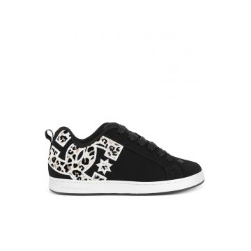 Tenisi dama -  piele naturala - alb/negru