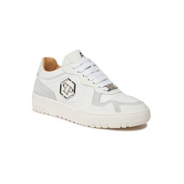 Tenisi dama - Reebok - piele naturala - alb/gri