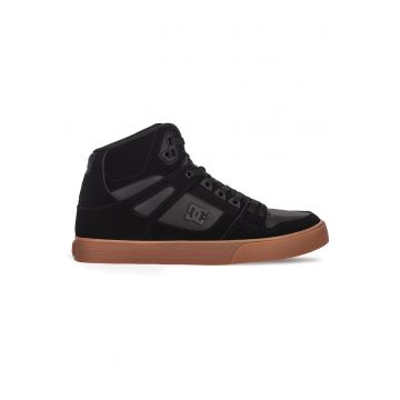 Tenisi  PURE HIGH-TOP WC ADY - piele naturala - Negru