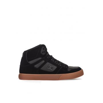Tenisi  PURE HIGH-TOP WC ADY - piele naturala - Negru