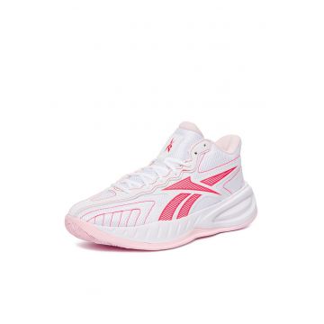 Pantofi sport  baschet unisex - alb-roz - textil