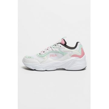 Pantofi sport cu garnituri din piele ecologica Collene CB - Alb/Verde menta