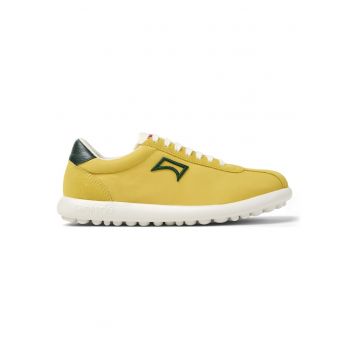 Pantofi sport cu insertii din piele intoarsa Pleotas - Galben inchis