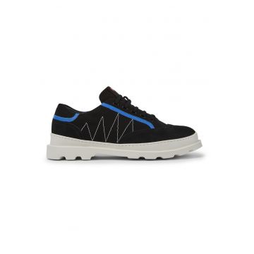 Pantofi sport cu piele nabuc Brutus - Negru