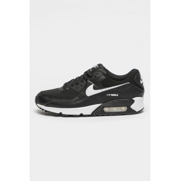 Pantofi sport din piele ecologica cu garnituri din material textil Air Max 90 - Alb/Negru
