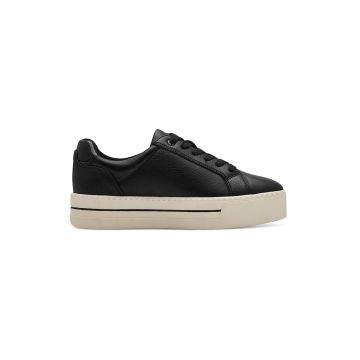 Pantofi sport low-cut de piele ecologica - Negru
