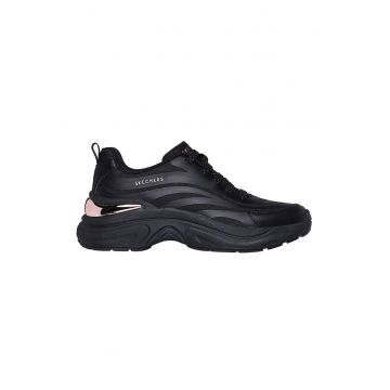 Pantofi sport slip-on cu insertii textile - Negru