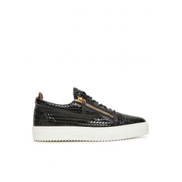 Tenisi barbati  piele naturala - negru -