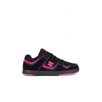 Tenisi dama -  DC01682 - piele naturala - negru/roz