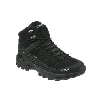 Ghete de drumetie Rigel Mid Waterproof pentru barbati -  Piele nabuc - Negru -
