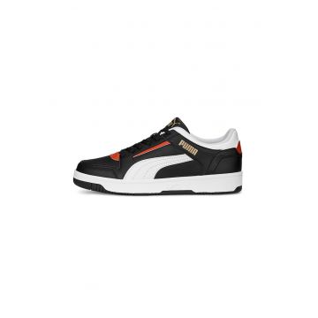 Pantofi sport de piele ecologica Rebound Joy - Alb/Negru/Portocaliu