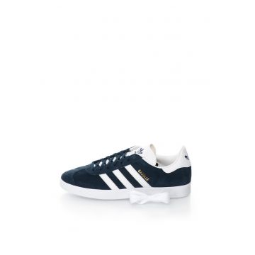 Pantofi sport Gazelle din piele intoarsa - Alb/Bleumarin