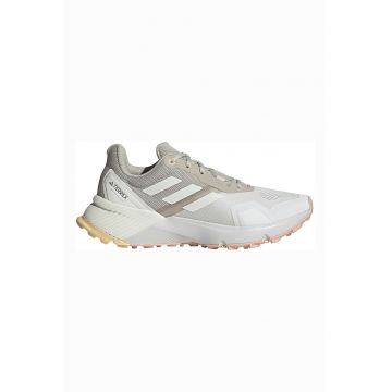 Pantofi cu logo pentru alergare pe teren accidentat Soulstride - Maro taupe deschis/Alb murdar